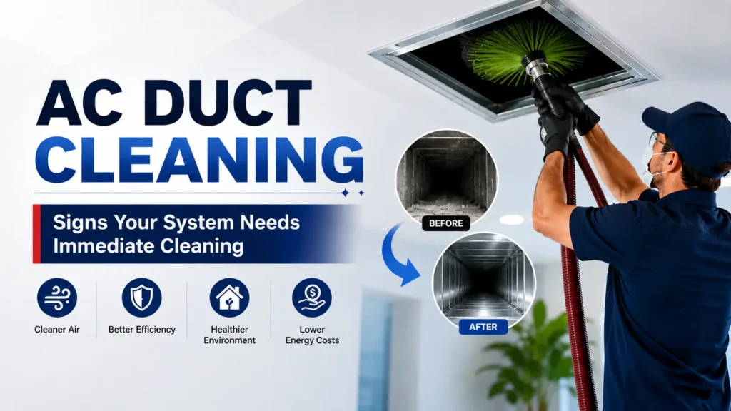 AC Duct Cleaning Signs